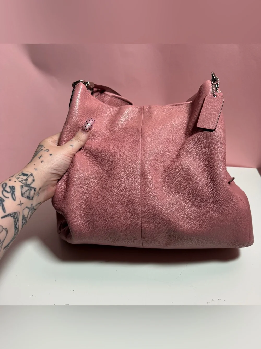 Pink mauve Coach madison phoebe shoulder bag